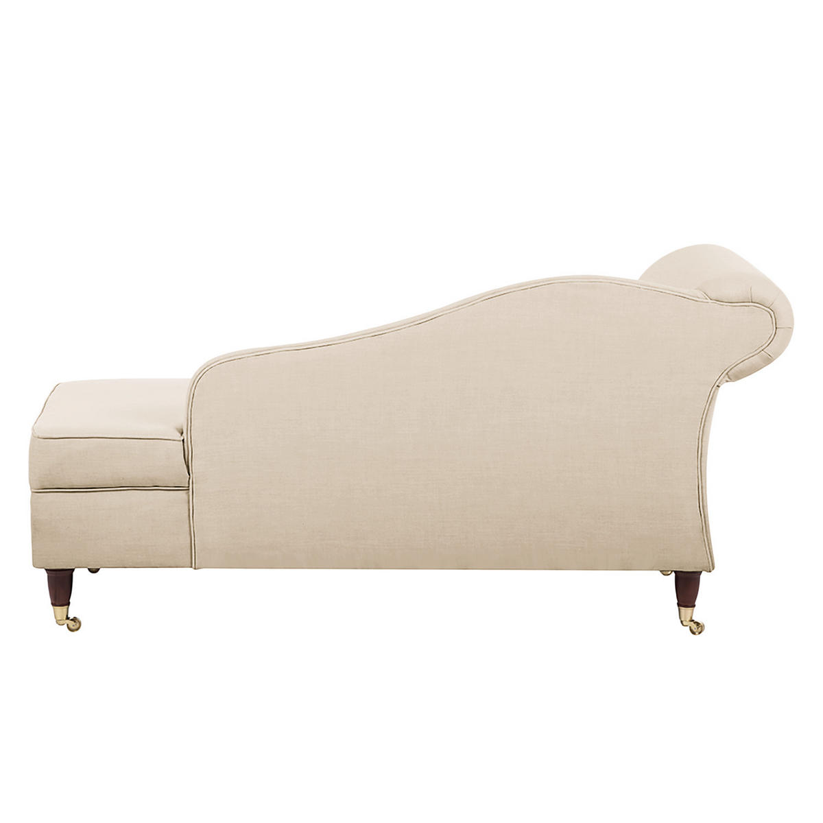 RECAMIERE - Webstoff - Beige, Textil (166/80/77cm) - home24