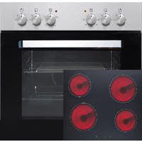 EINBAUHERDSET KH-BIC3-I-GK-IX-2 Edelstahl 60 cm Glaskeramik - Silberfarben, Kunststoff (60/65/57cm) - PKM