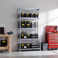 SCHRAUBREGAL PANDA | HxBxT 180x80x50cm | 5 Fachböden | Fachlast 100kg | Grau - Grau, Metall (80/180/50cm) - PROREGAL