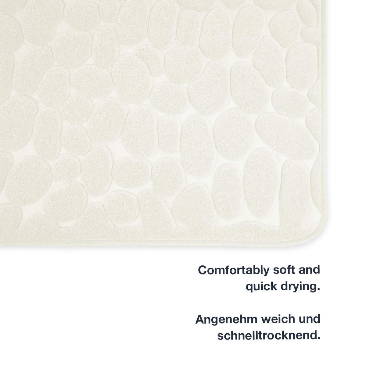 MEMORYSCHAUM BADEMATTE LONDON - Creme, Textil (50/80cm) - WohnDirect