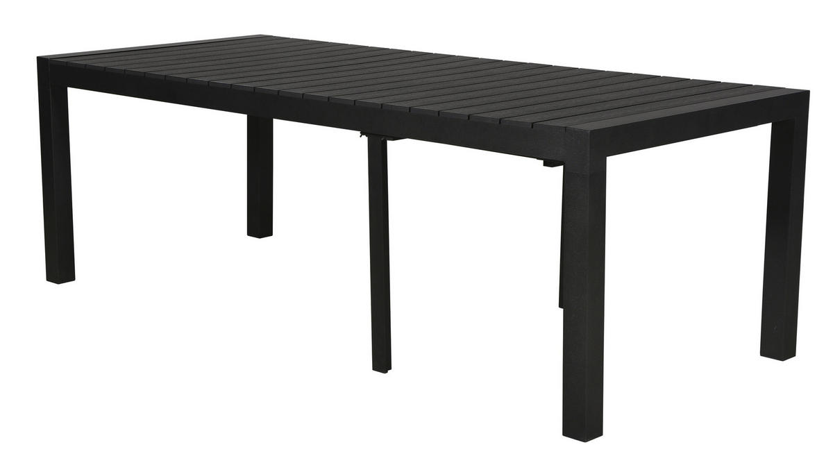GARTENTISCH Schwarz - Schwarz, Holzwerkstoff (100/343/76cm) - ebuy24