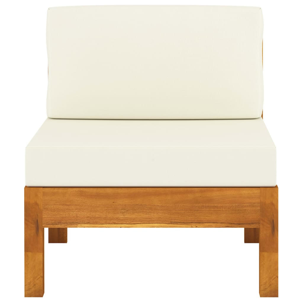 Thumbnail - ZMH Gartensofa, Creme, Holz, 63x60x61 cm, Loungemöbel, Gartensofas