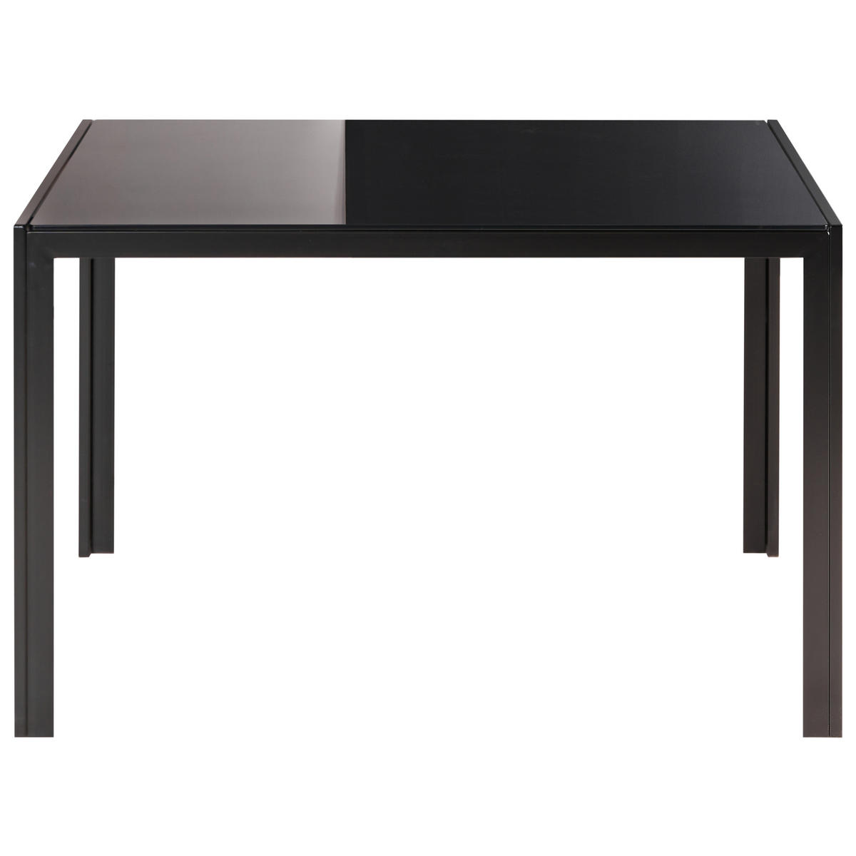 JÍDELNÍ STŮL Černý 120/80 cm Bezpečnostní sklo Lavos - černá, sklo (120/80/75cm) - Beliani