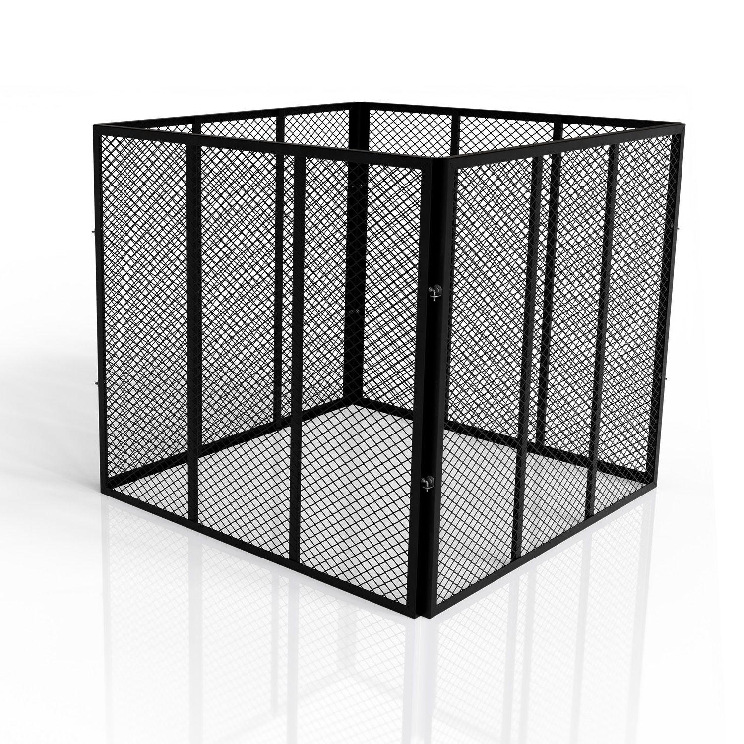KOMPOSTER Metall schwarz 450L - Schwarz, Metall (80/70/80cm) - Juskys