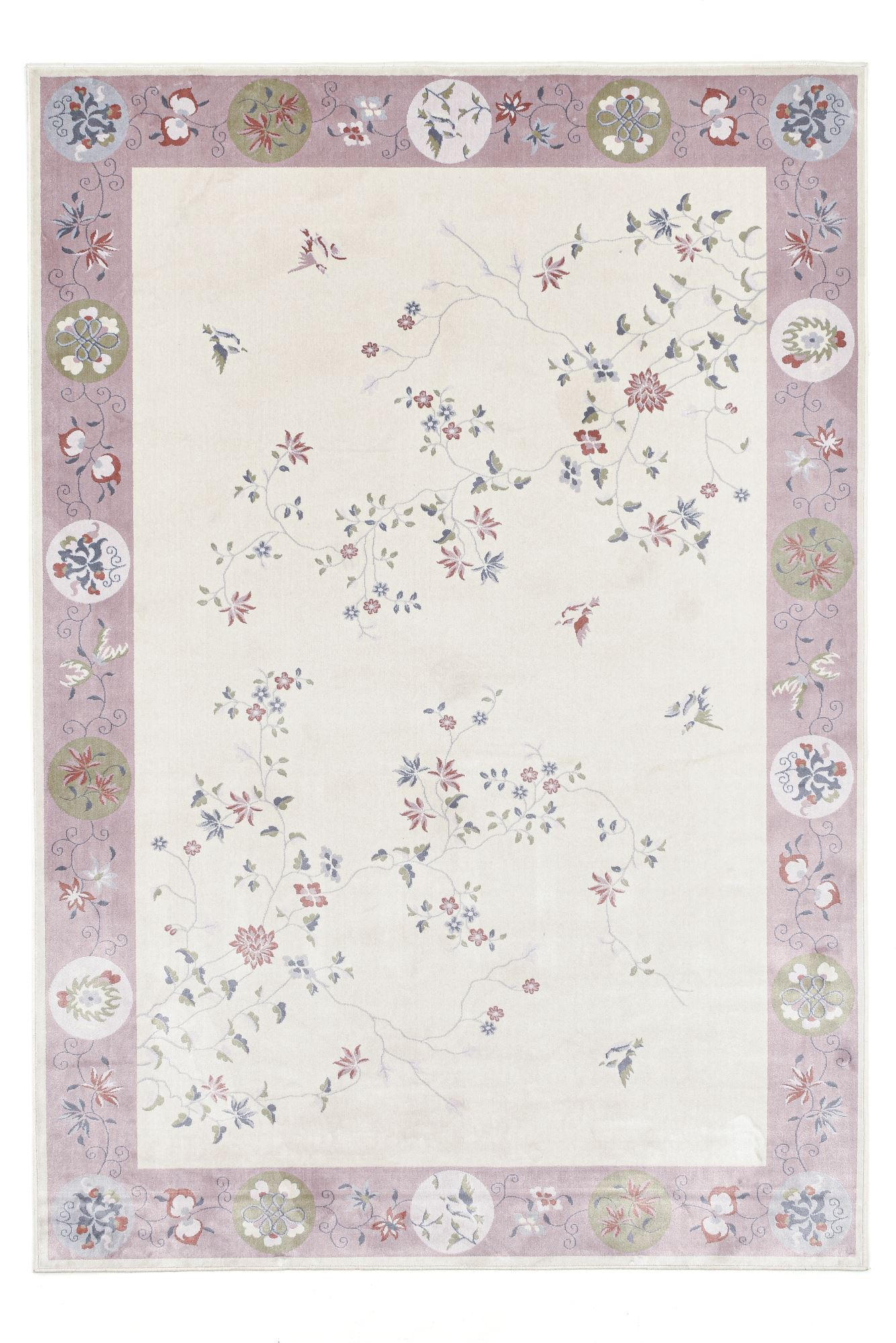 Gino Falcone Flachwebeteppich Rosa 240x340 cm