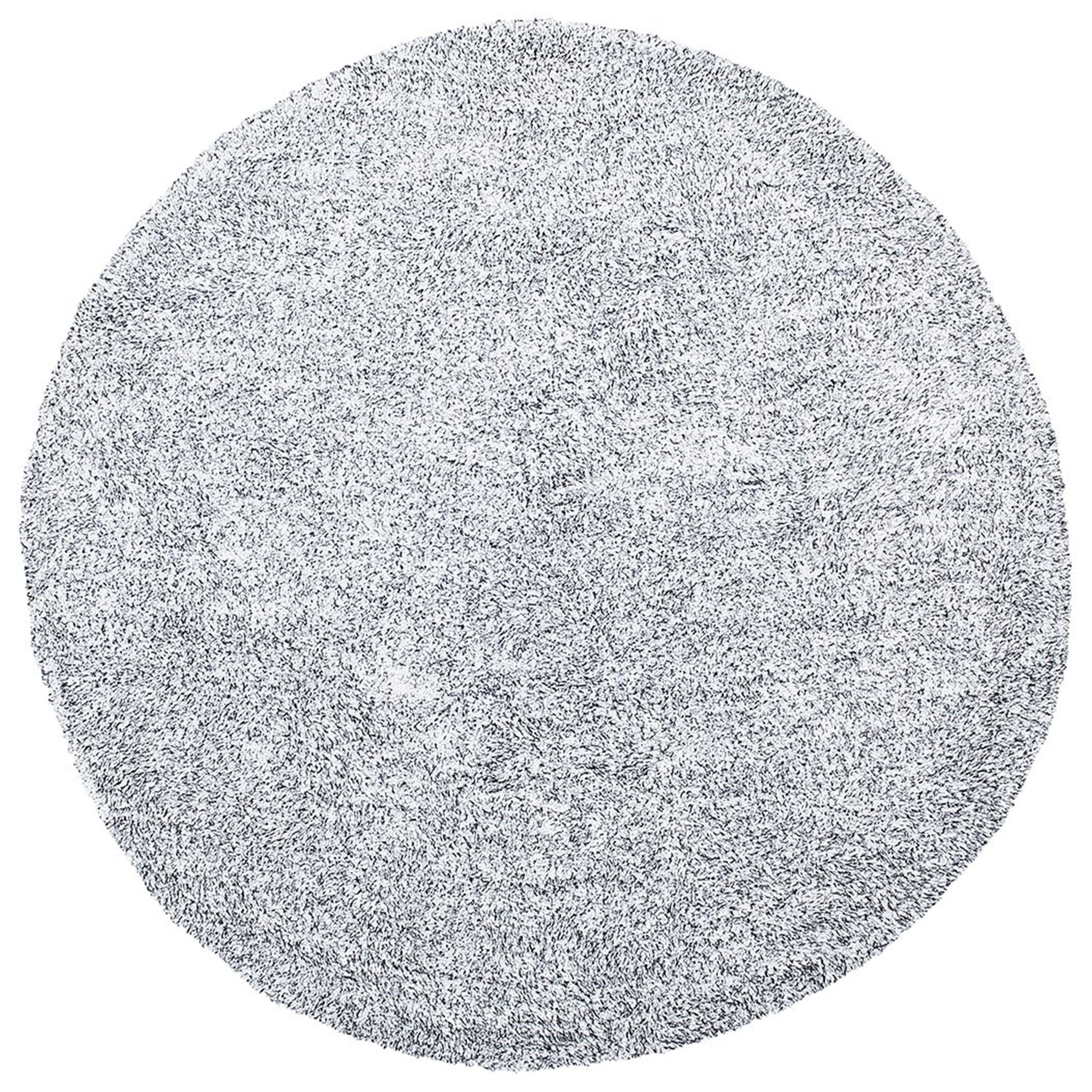 SHAGGY-TEPPICH Demre 140/140 cm - Schwarz/Grau, Kunststoff (140/140cm) - Beliani