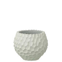 BLUMENTOPF KERBEN + AUßENBEREICH SAND Weiß - Weiß, Stein (34/28cm) - J-Line