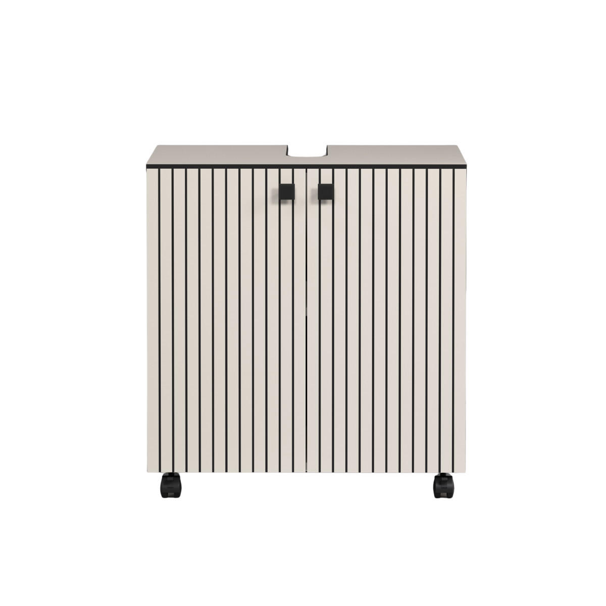 WASCHBECKENUNTERSCHRANK PureBliss Hellgrau - Hellgrau, Holzwerkstoff (60/64/42cm) - Trendteam