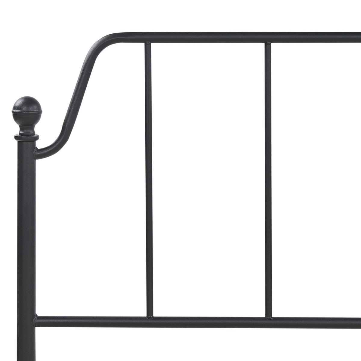 BETT mit Lattenrost 160x200 cm Schwarz Mauressac - Schwarz, Metall (160/200cm) - Beliani