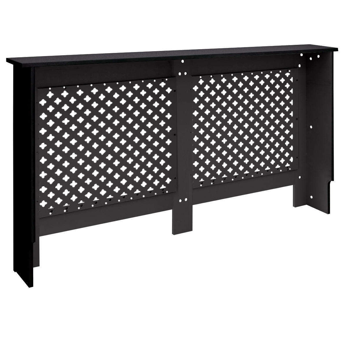 OBLOŽENÍ RADIÁTORU s voštinovým vzorem 152 x 19 x 82 cm černé - černá, kompozitní dřevo (19/152/82cm) - ECD-Germany