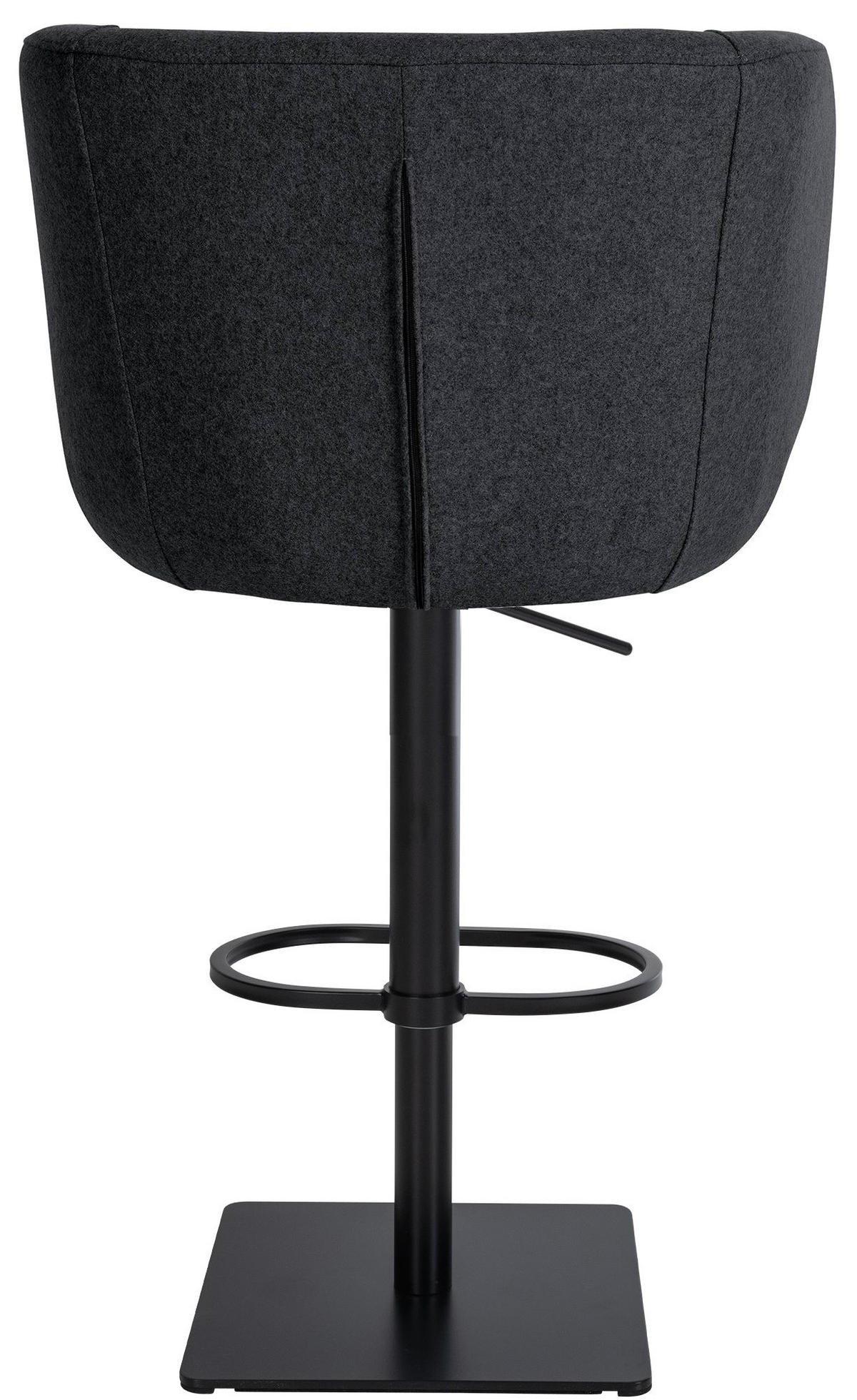 BARHOCKER Filz anthrazit - Anthrazit/Schwarz, Textil/Metall (58/88/54cm) - CLP