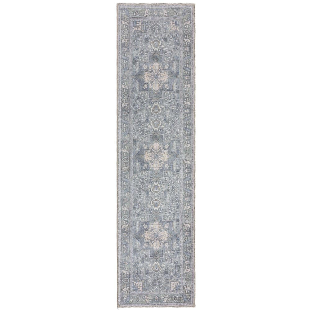 TEPPICH maschinenwaschbar Vintage-Design, recycelt HALD, Türkis 60x230 cm - Türkis, Textil (60/230cm) - KADIMA DESIGN