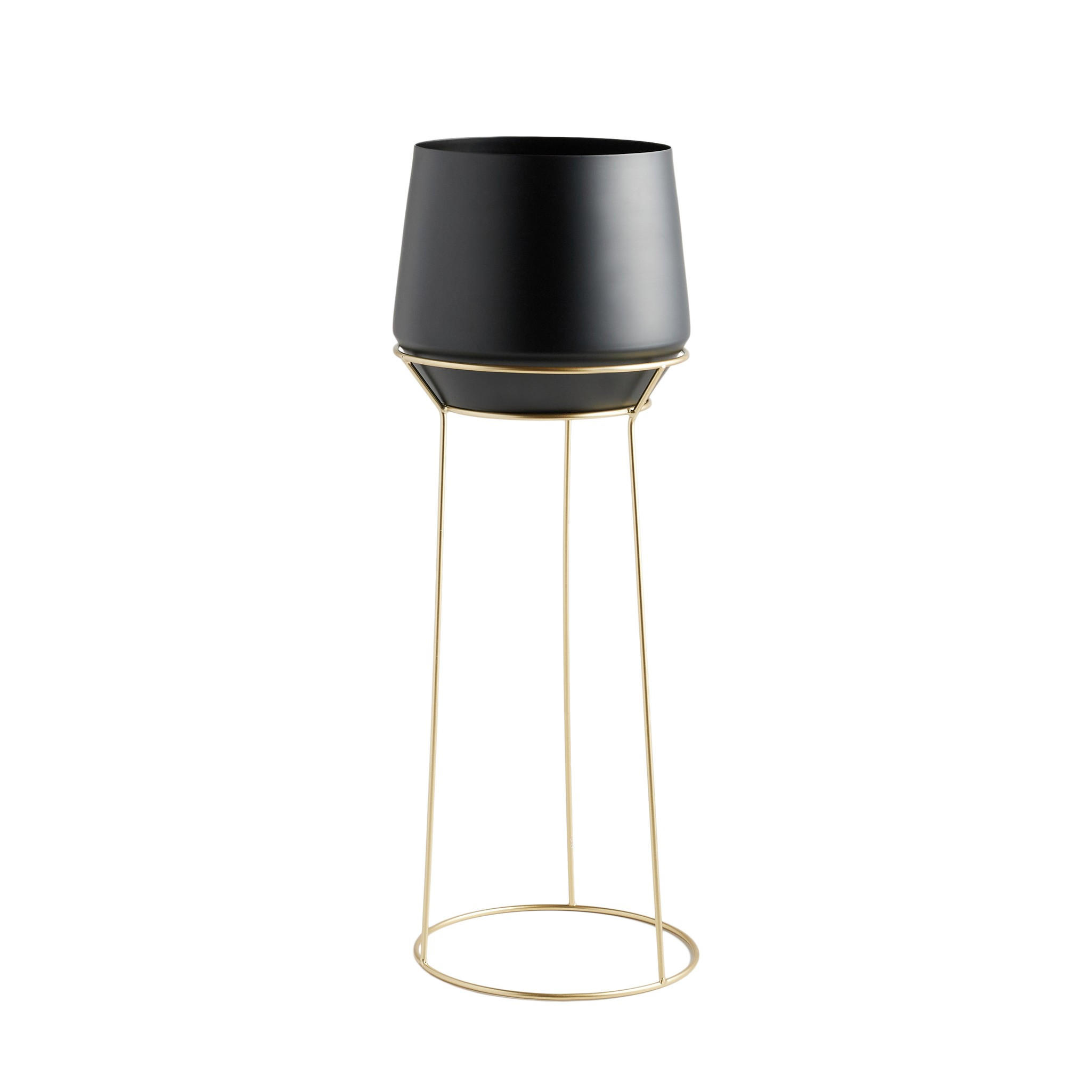 BLUMENTOPF Slownes - Schwarz, Metall (25/70cm) - home&you