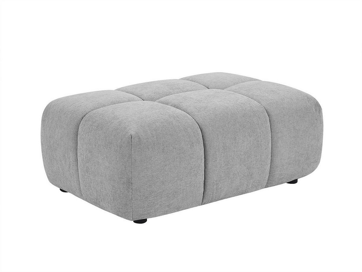 SITZHOCKER - 1 Person - Stoff - Hellgrau - APOLIU - Hellgrau, Textil (72/45/109cm) - Vente-Unique