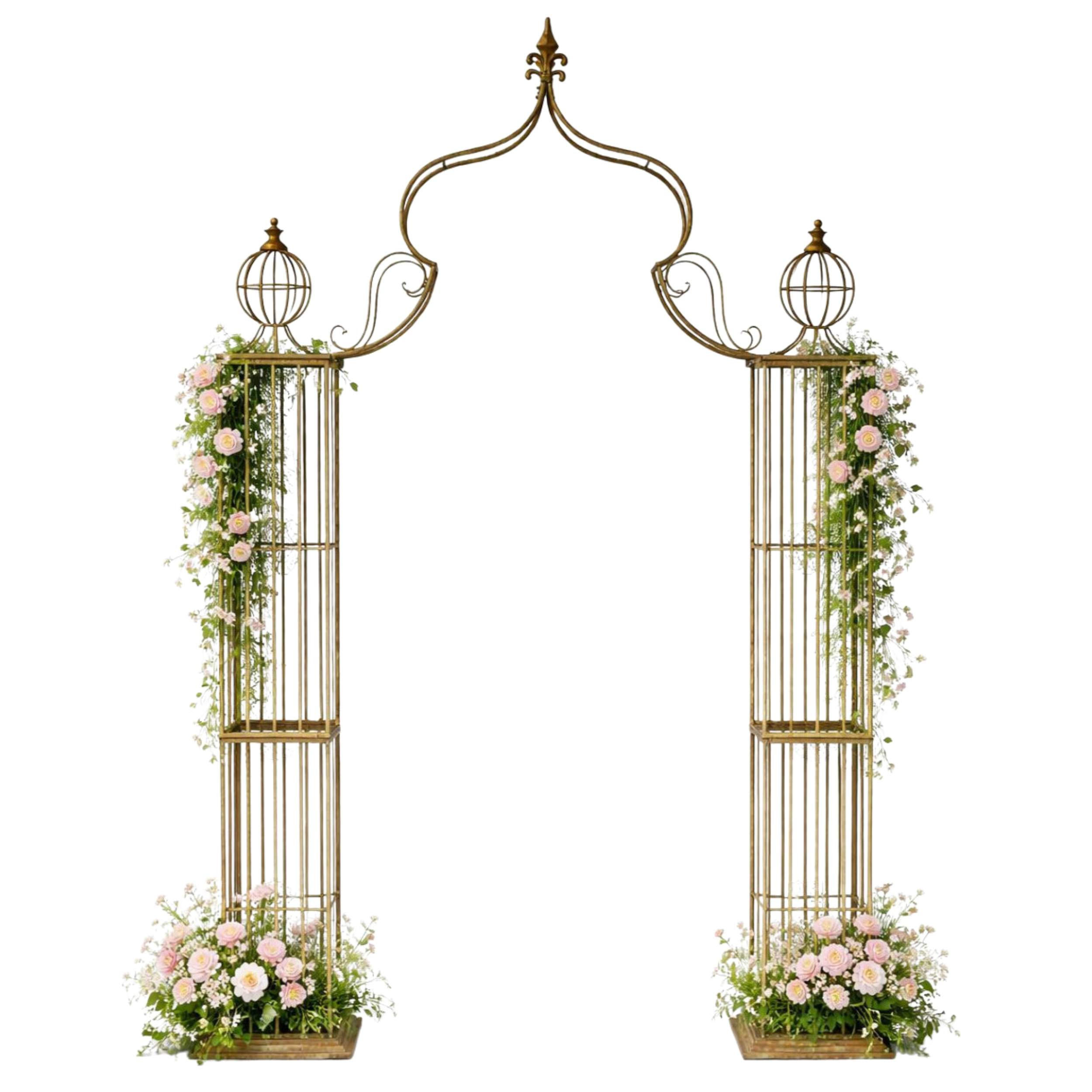 ROSENBOGEN aus Metall Kletterhilfe 275x172 cm 93969 - Grün, Metall (172/275/38cm) - DanDiBo