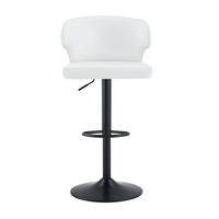 BARHOCKER Höhenverstellbar 360° Drehbar mit Rückenlehne und Fußstütze - Weiß, Kunststoff (45/110/49.7cm) - MIVRAY
