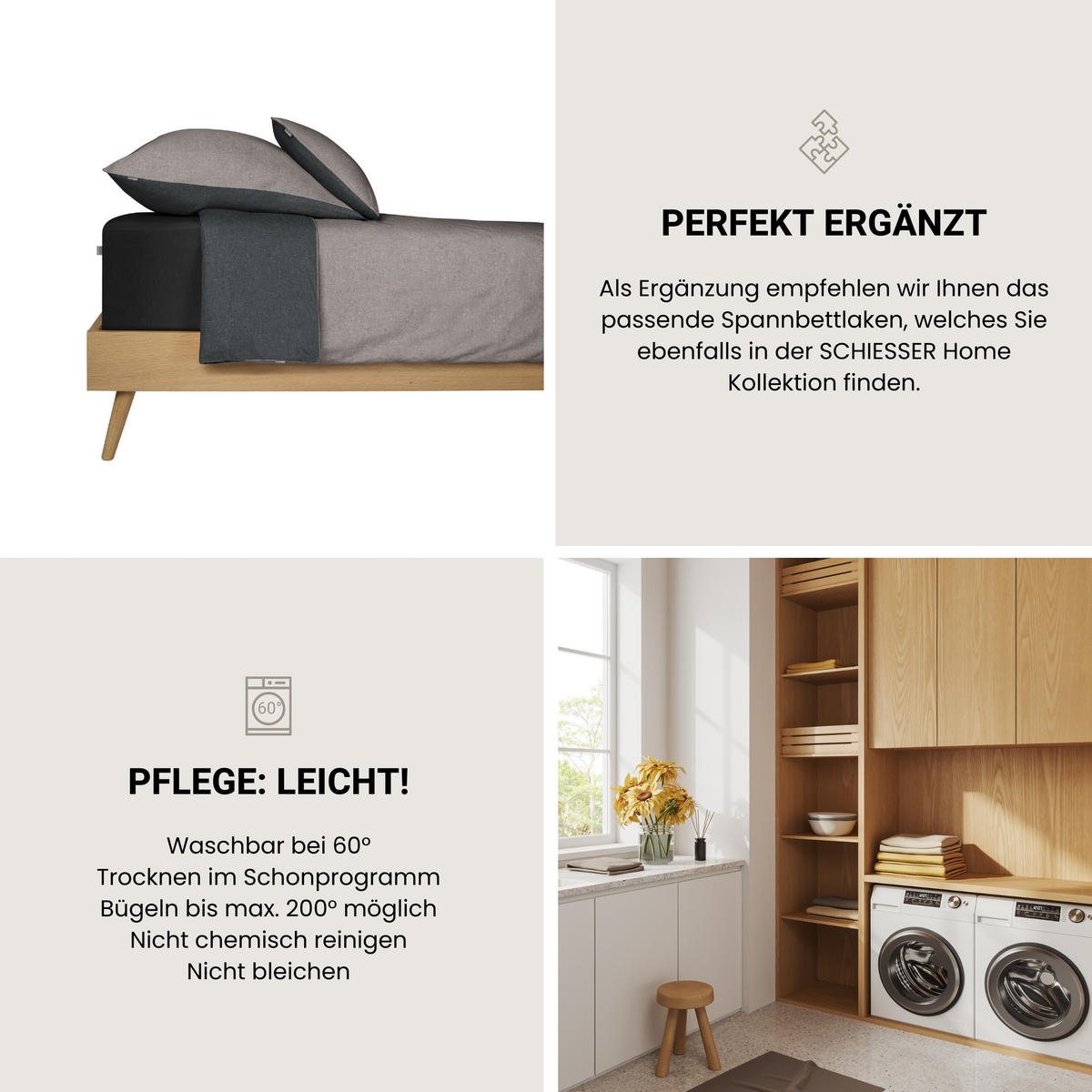 SPANNBETTLAKEN Jessi - Edeljersey - 100 x 200 cm - Schwarz - Schwarz, Textil (100/200cm) - SCHIESSER