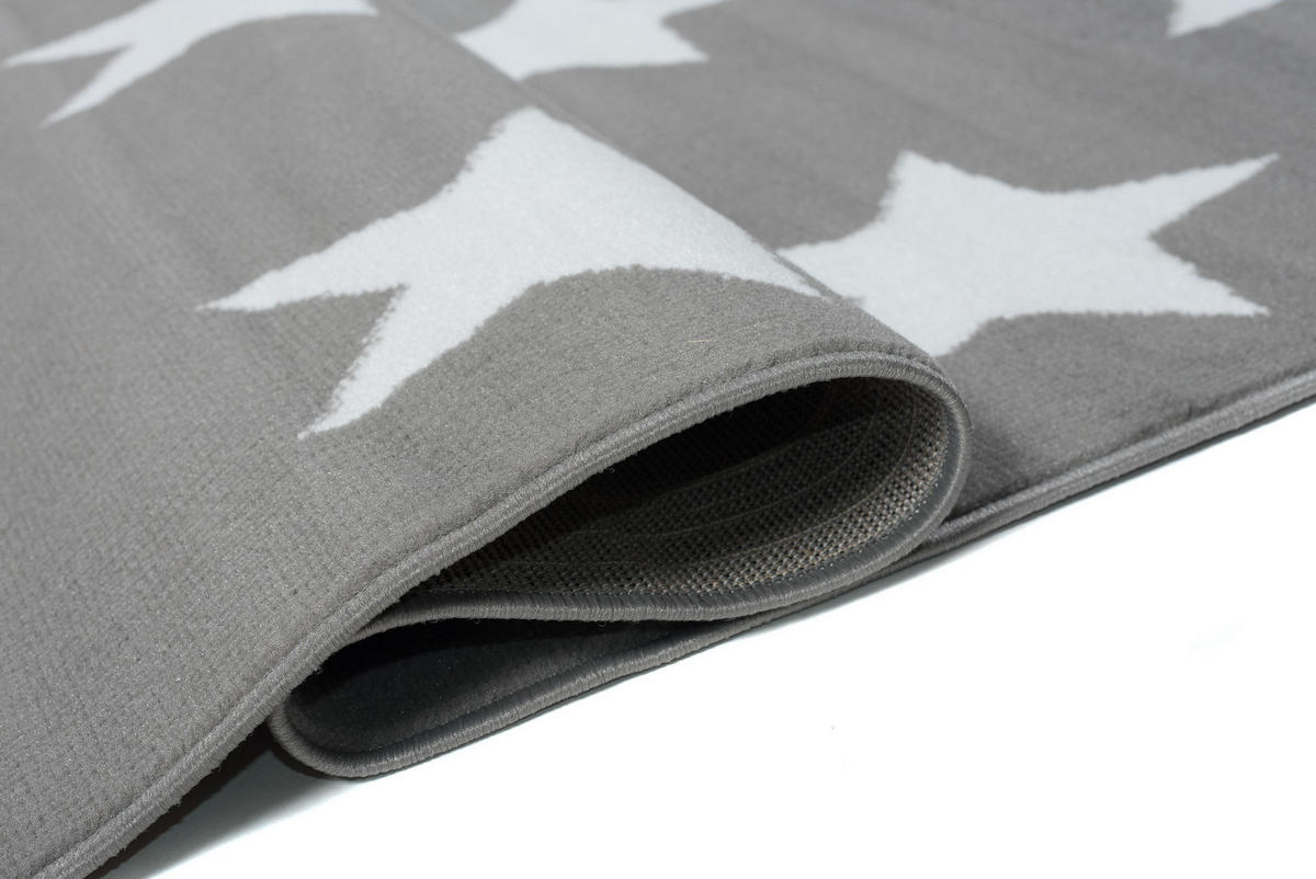 TEPPICH LUXURY Grau Geometrisch Sterne 200/300 cm - Grau, Textil (200/300cm) - Tapiso