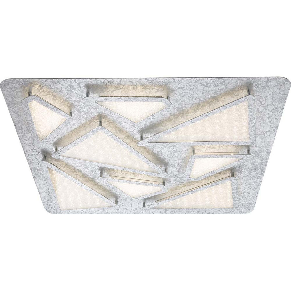 LED DECKENLEUCHTE ALEXIUS Silber Kristalloptik - Silberfarben, Metall (60/60/5.4cm) - Globo Lighting