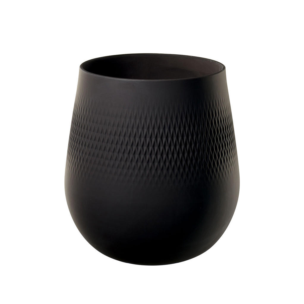 VASE Manufacture Collier Noir 23 cm - Schwarz, Keramik (22.5cm) - Villeroy & Boch