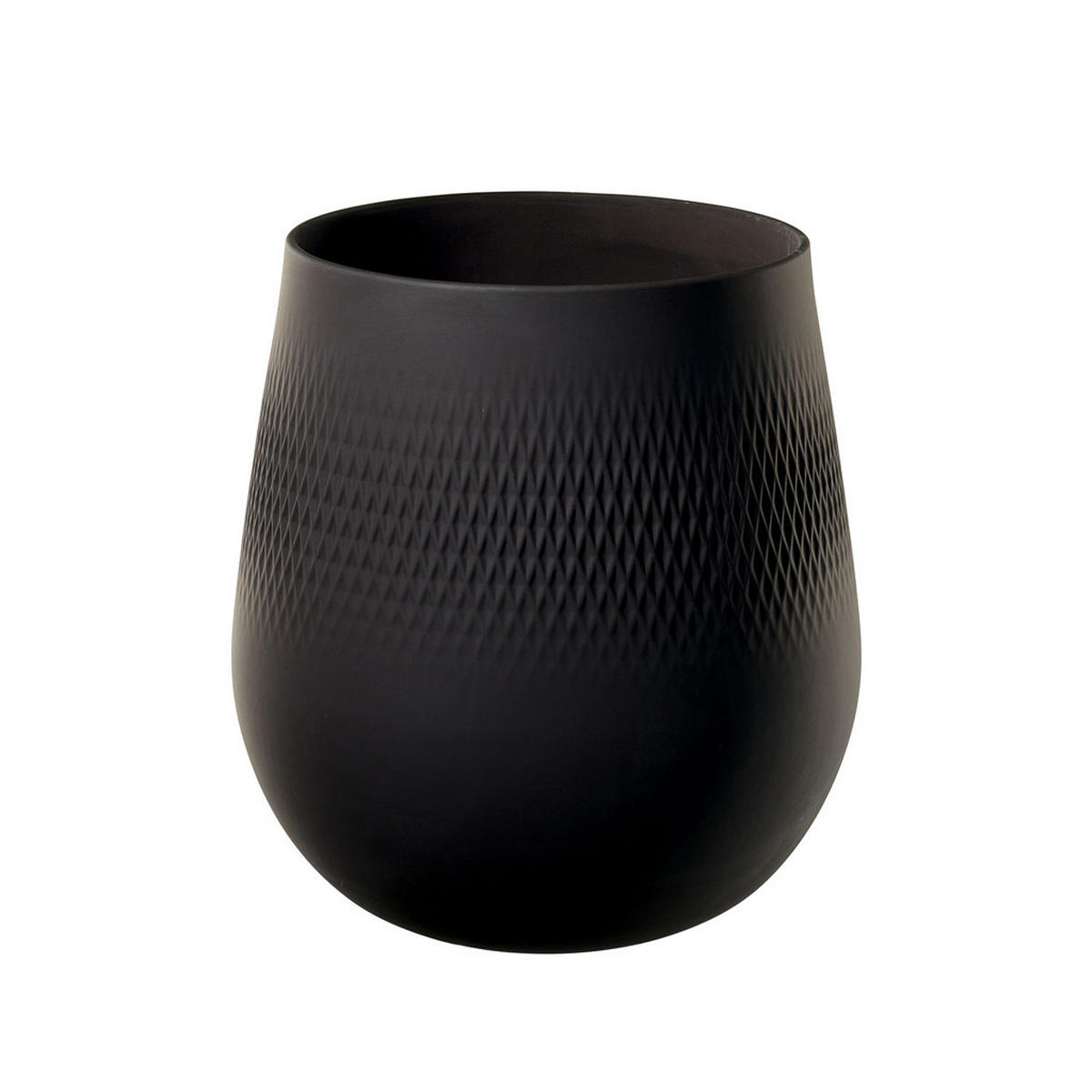 VASE Manufacture Collier Noir 23 cm - Schwarz, Keramik (22.5cm) - Villeroy & Boch