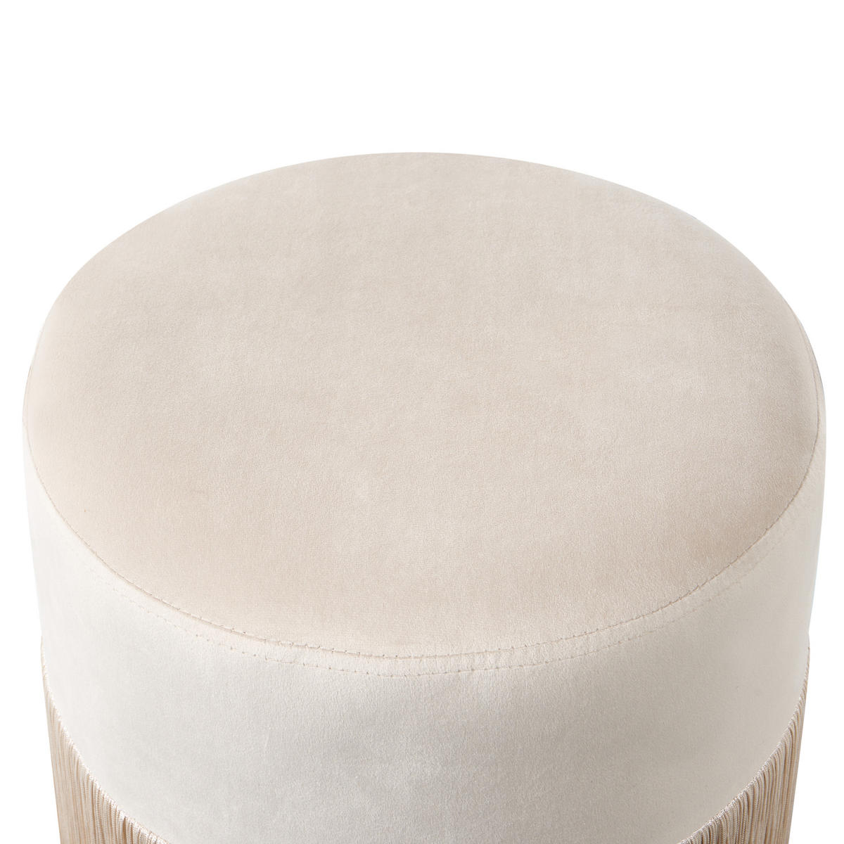 POUF Virginia 36/36/38 cm - Beige, Textil (36/38/36cm) - Beliani