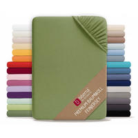 SPANNBETTTUCH Premium Jersey fichte, 90x190 cm - 100x200 cm - Dunkelgrün, Textil (100/200cm) - biberna