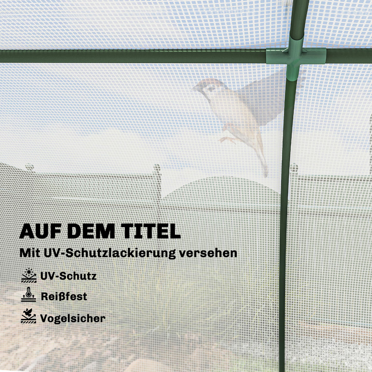 GEWÄCHSHAUS aus PE Stahl Weiß - Weiß, Metall (100/80/200cm) - Outsunny