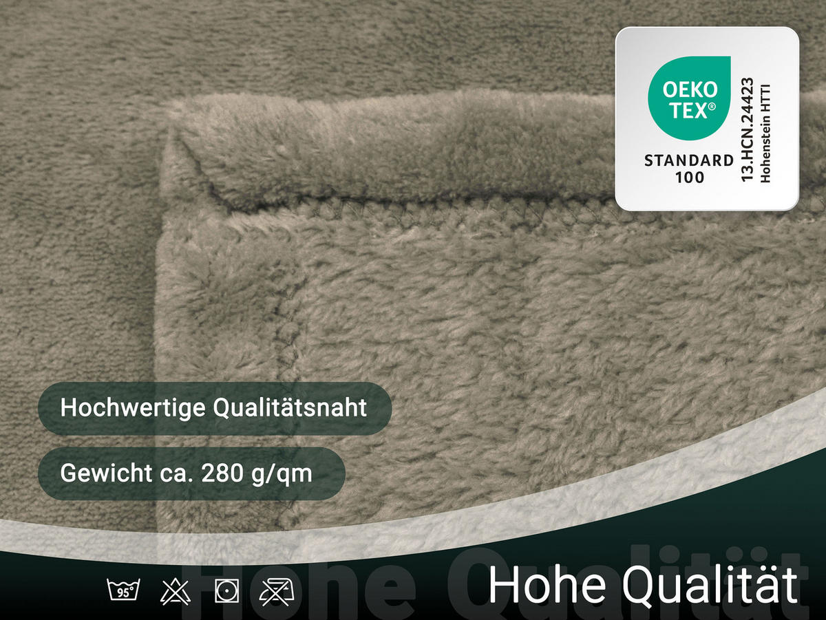 KUSCHELDECKE, 150x200 cm, 100% Polyester - Grau, Textil (150/200cm) - Zollner