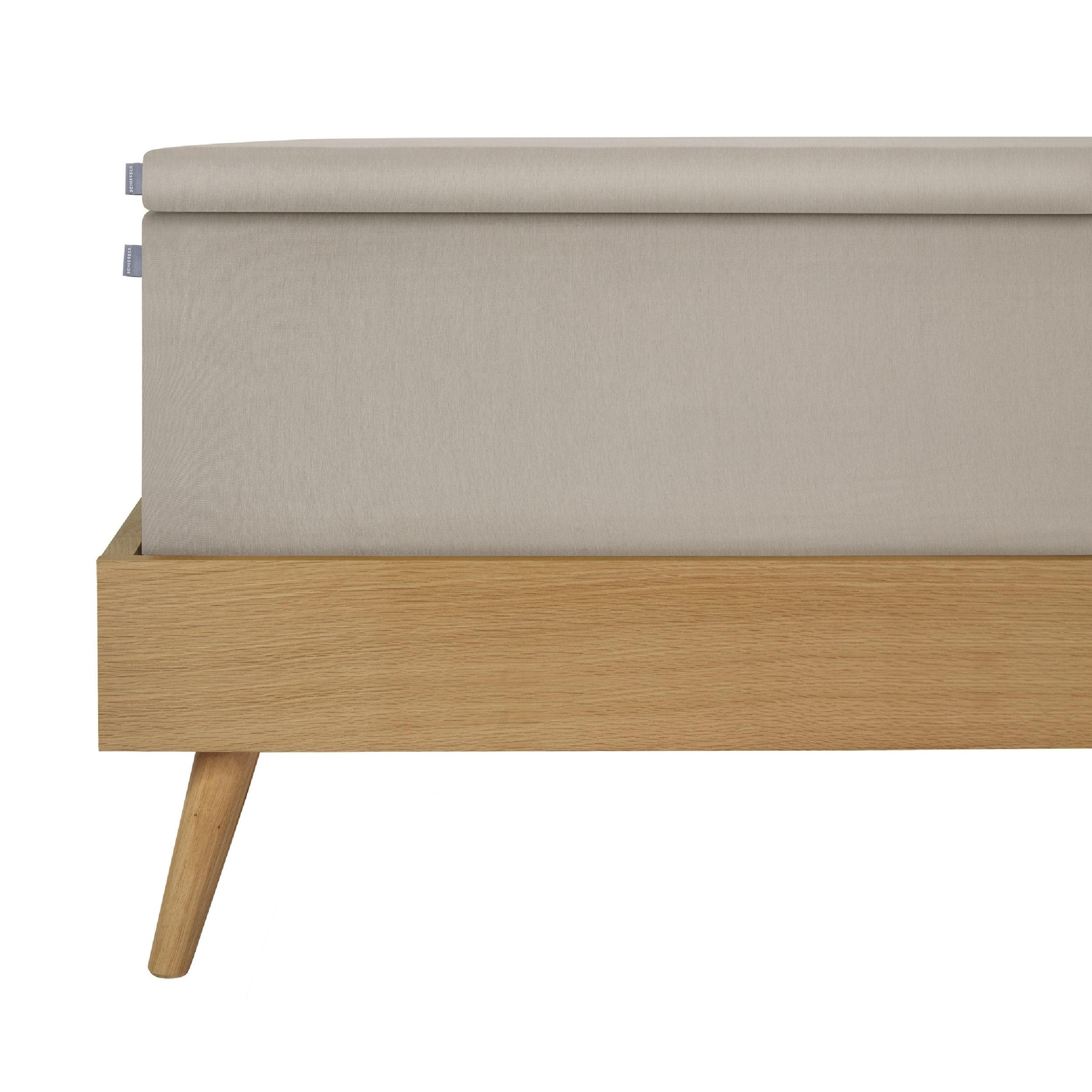 TOPPERSPANNBETTLAKEN Flexi 95 % Baumwolle, 5 % Elasthan 150x200 cm Helltaupe - Taupe, Textil (150/200cm) - SCHIESSER
