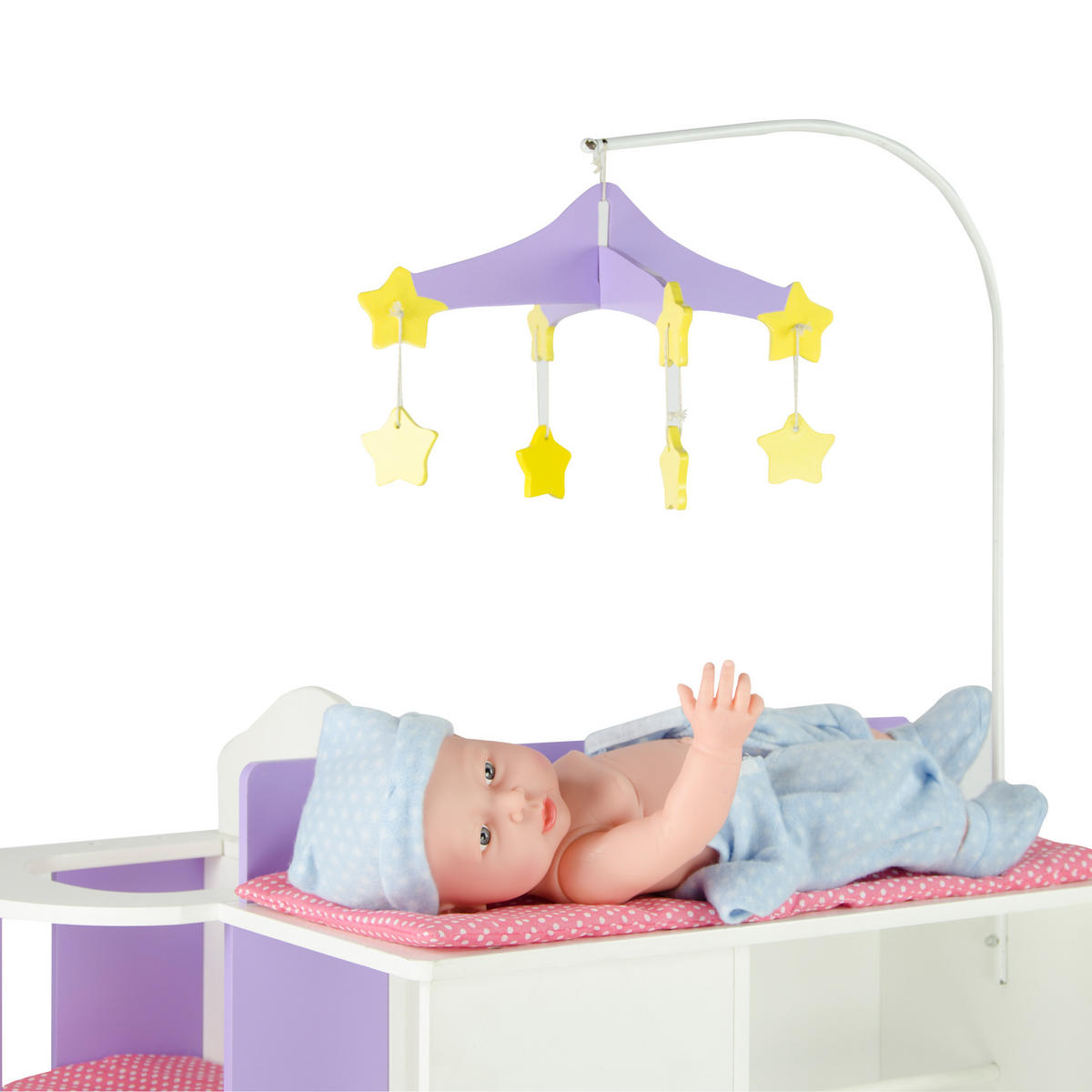 PUPPEN-WICKELTISCH, Mehrfarbig, 98cm - Multicolor, Holzwerkstoff (48/98/58cm) - Teamson Kids