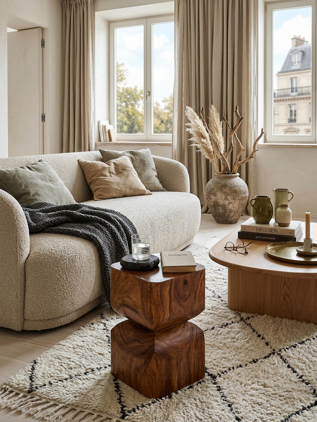 BEISTELLTISCH – Massivholz Natur abgerundete Ecken 30x45x30 cm - Braun, Holz (30/30/45cm) - KADIMA DESIGN