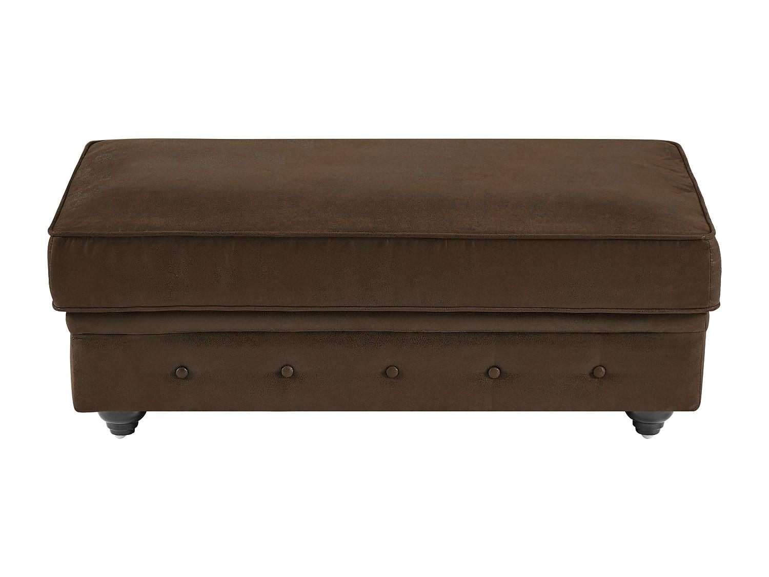 SITZHOCKER - 1 Person - Stoff, Stoff - Braun CHESTERFIELD - Braun, Textil (120/45/72cm) - Vente-Unique