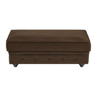 SITZHOCKER - 1 Person - Stoff, Stoff - Braun CHESTERFIELD - Braun, Textil (120/45/72cm) - Vente-Unique