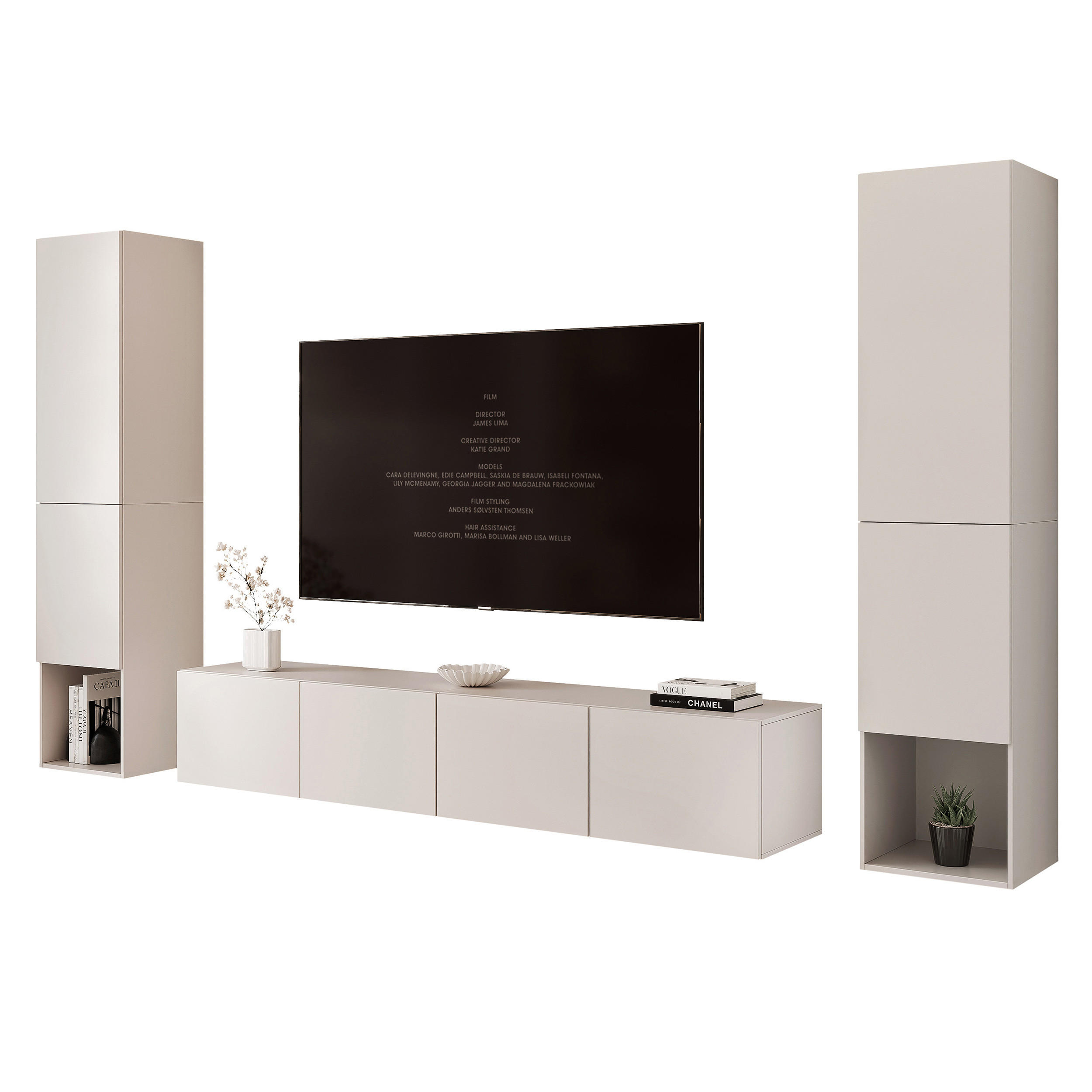 Idohome Wohnwand Kaschmir 280x180x40 cm