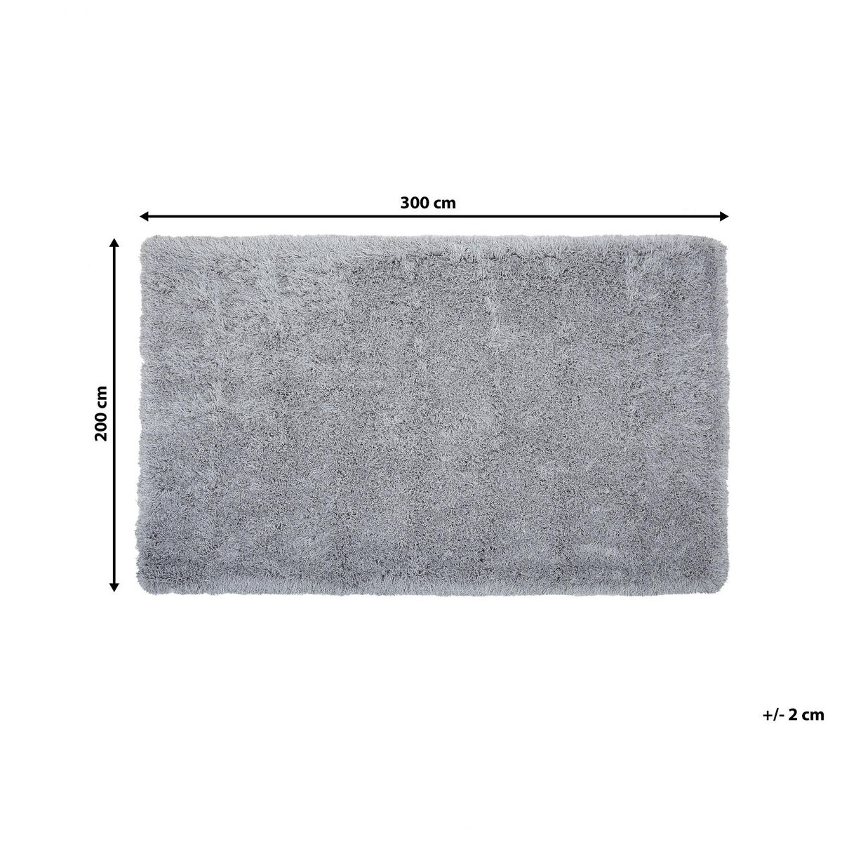 SHAGGY-TEPPICH Cide 300/200 cm - Grau, Kunststoff (200/300cm) - Beliani