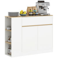 SIDEBOARD Weiß Holzfarben 106/30/81,2 cm - Ahornfarben, Holzwerkstoff (30/81.2/106cm) - PANGIVO