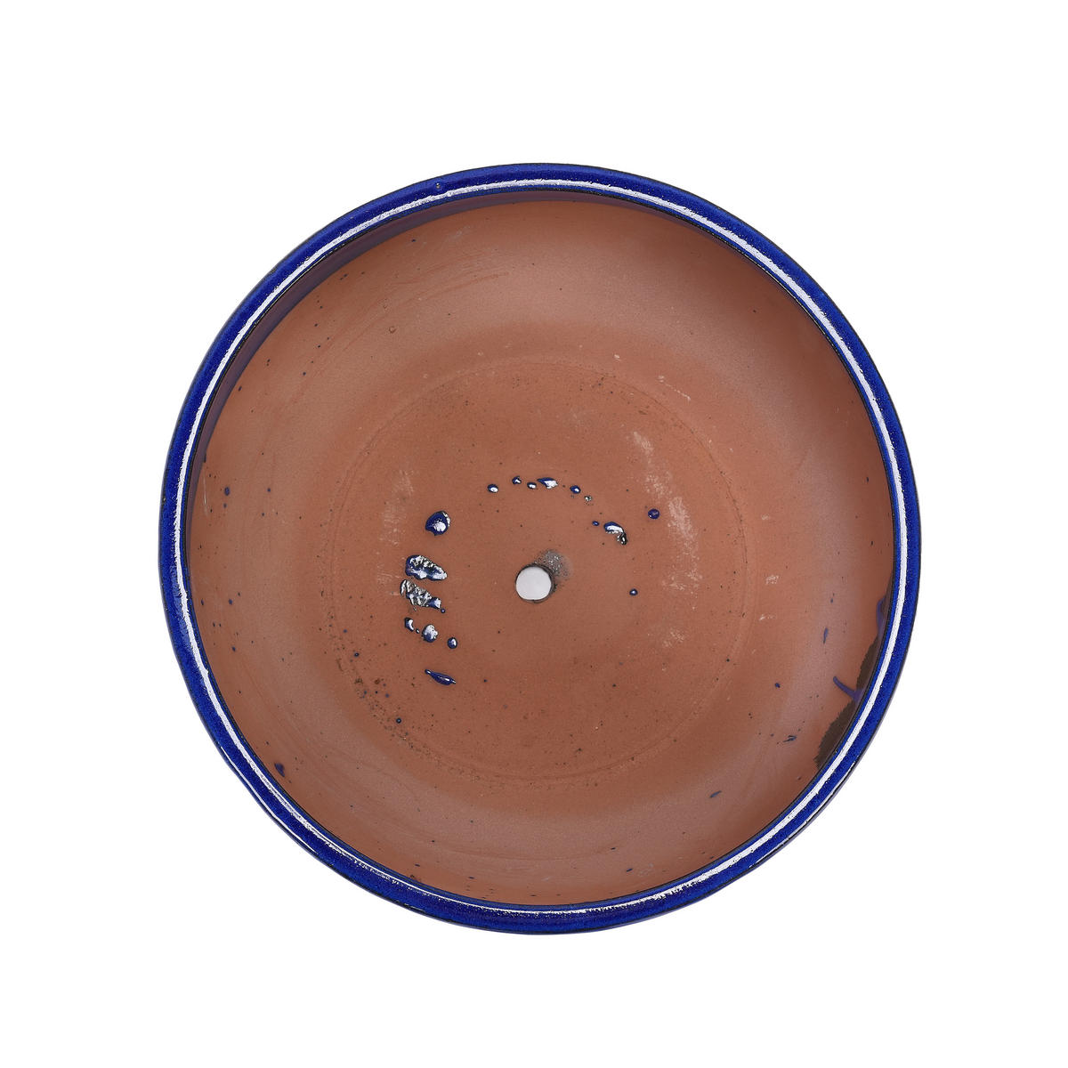 BLUMENTOPF Ø 38,1/30,5/25,4 cm Antikblau (3 Stück) - Dunkelblau, Keramik (38/19cm) - Oxeza