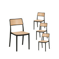 GARTENSTUHL Hilda Zweifarbig 41 cm x 81 cm 4er-Set - Multicolor, Kunststoff (41/81/54cm) - Klast Home