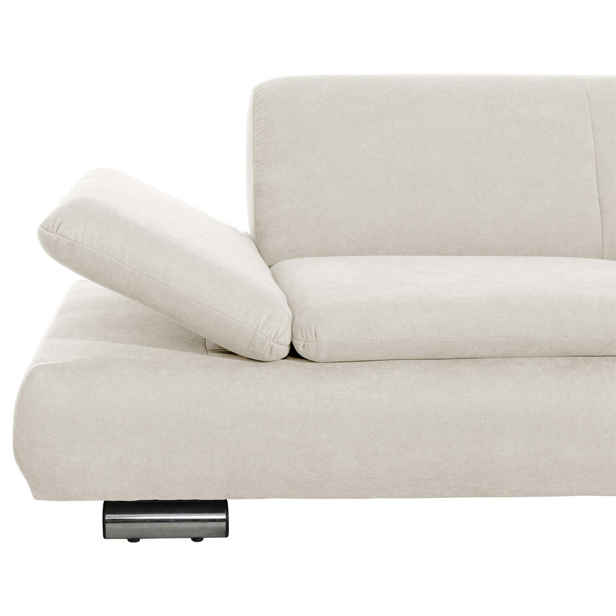 ECKSOFA mit Ottomane rechts Kaye Flachgewebe beige - Beige, Kunststoff (190/270cm) - 58aufmkessel