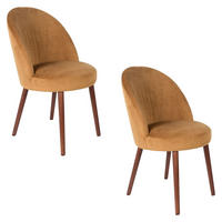 ESSZIMMERSTUHL Barbara Karamell/ Dunkelgelb - 2 er Set - Braun, Textil (51/85.5/59cm) - Dutchbone