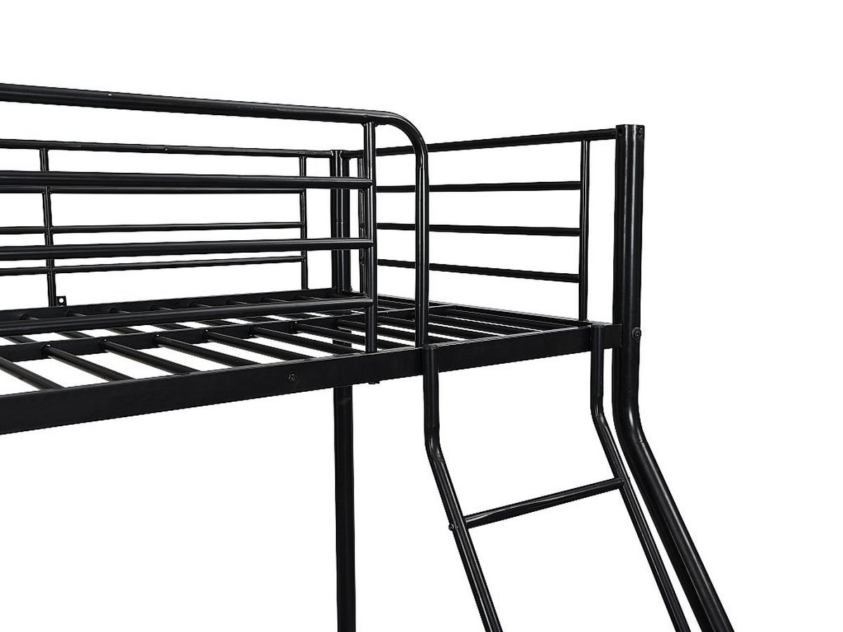 ETAGENBETT - 3 Personen - metall - schwarz Elevatio - Schwarz, Metall (90/190cm) - Vente-Unique