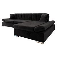 ECKSOFA Malwi Premiumi, Seite: Rechts - Schwarz, Holz/Textil (278/161cm) - MIRJAN24