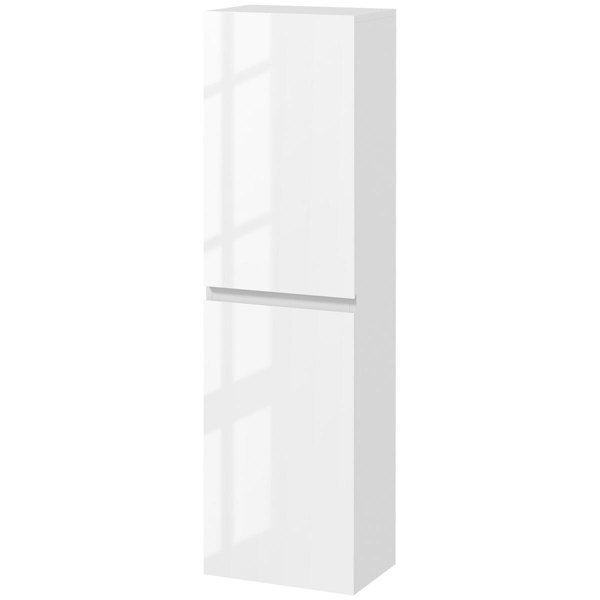 HOCHSCHRANK DE-12390 2 Schränke 35/25/120 cm Weiß Hochglanz - Weiß, Holzwerkstoff (25/120/35cm) - ComfortXL
