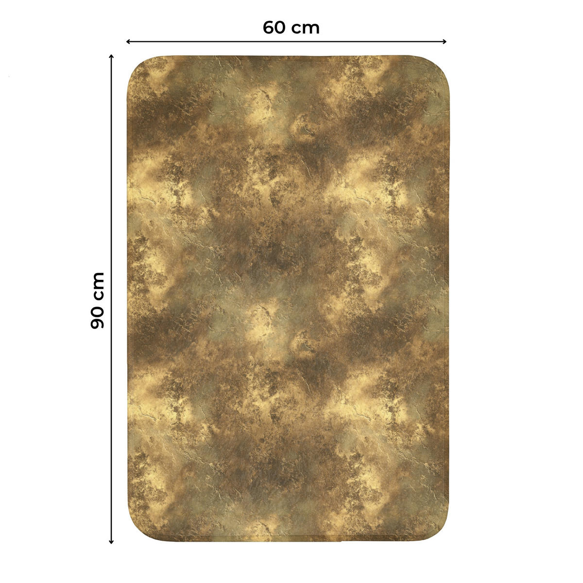 WC PŘEDLOŽKA Antique - metalický vzhled - Gold 60x90 cm - zlatá, textil/plast (60/1cm) - OnlyWow