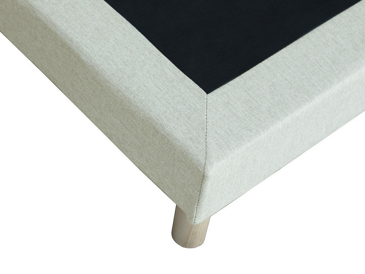 BETTGESTELL mit Lattenrost - 2 Personen - stoff - beige Kozani - Beige, Holz/Textil (160/200cm) - Vente-Unique