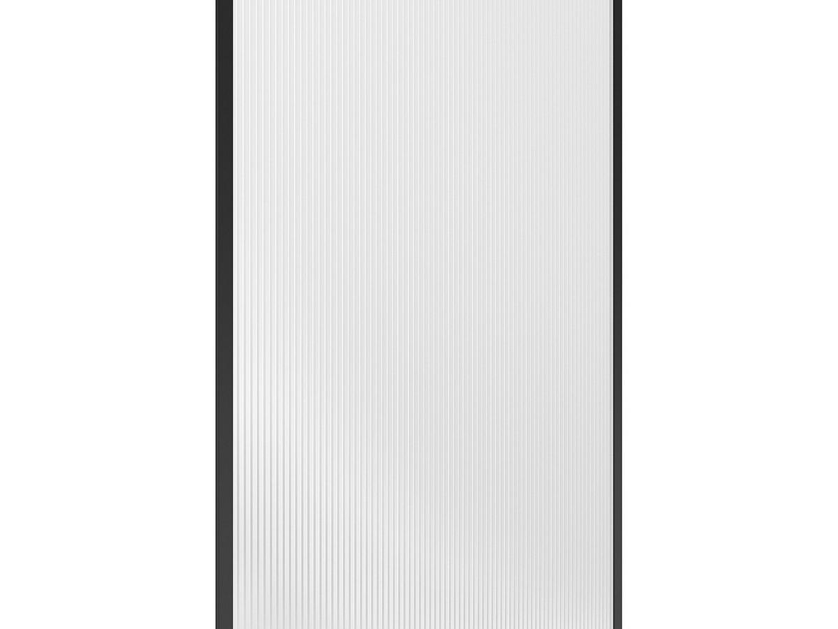 DUSCHTRENNWAND Seitenwand italienische Dusche - 120 x 200 cm - Schwarz matt - VIRANA - Schwarz, Metall (120/200cm) - Vente-Unique