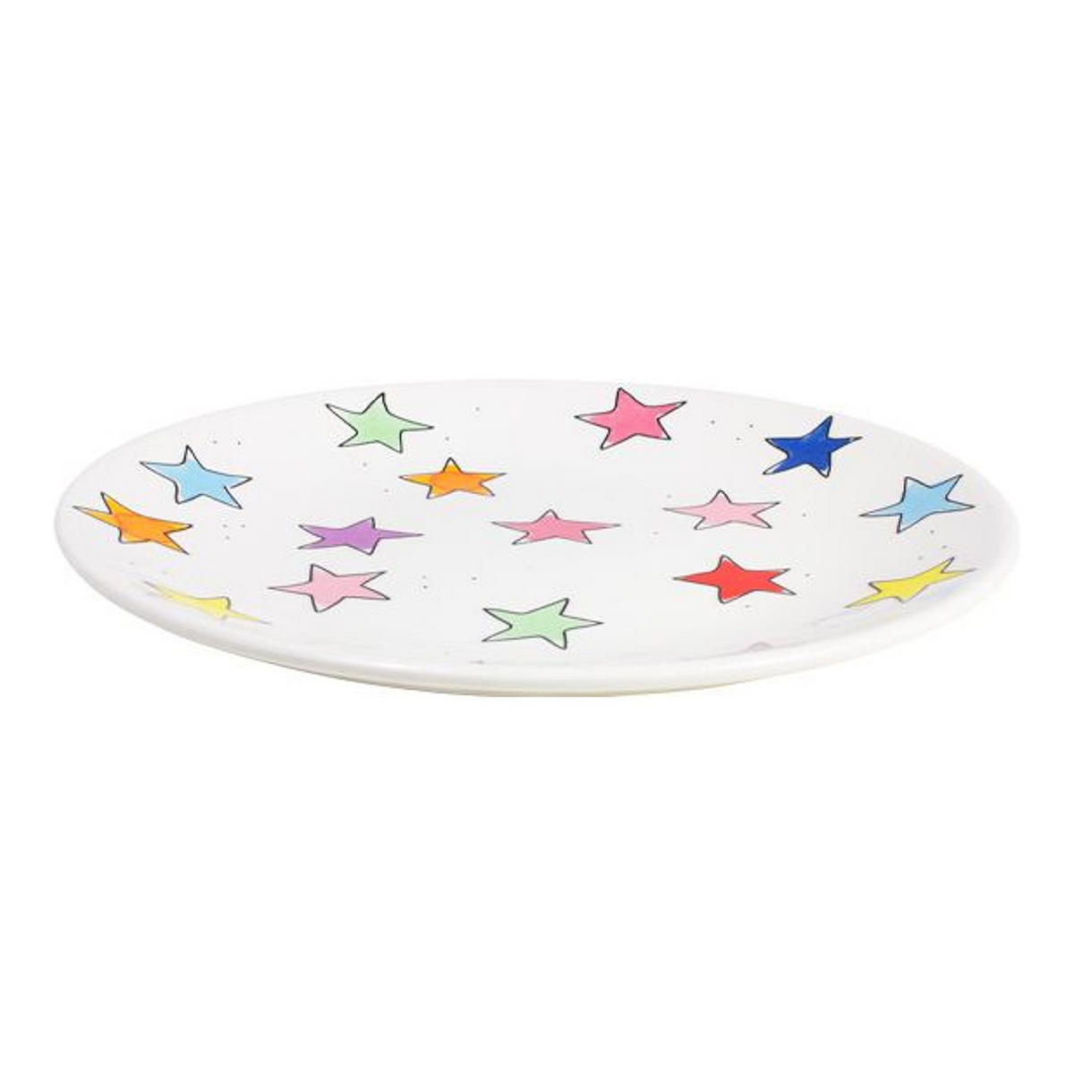 FRÜHSTÜCKSTELLER Stern in Bunt - 22cm - Multicolor, Keramik (21.8/21.8/2.5cm) - Blond Amsterdam