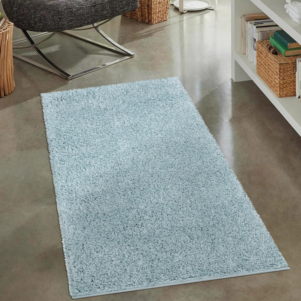 HOCHFLOR-TEPPICH City Shaggy 500 Türkis 80x150 cm - Türkis, Textil (80/150cm) - carpet city