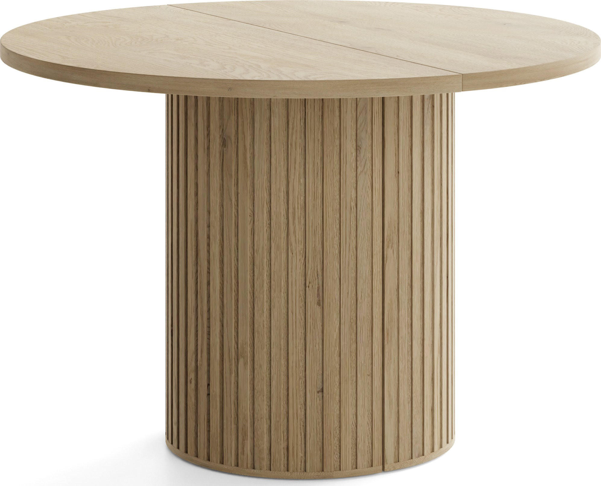 ESSTISCH Norin rund ausziehbar verlängerbar, Eiche Braun Rustikal 100-188/100/75 cm - Schwarz/Braun, Holzwerkstoff (100/188/75cm) - WFL GROUP